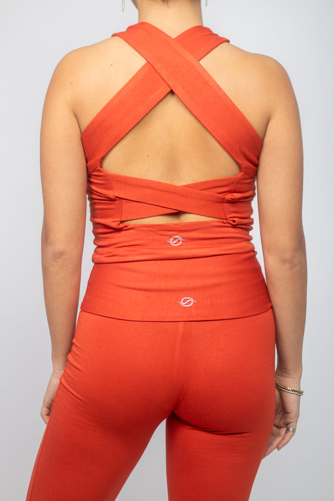 Saffron Cross Back Top