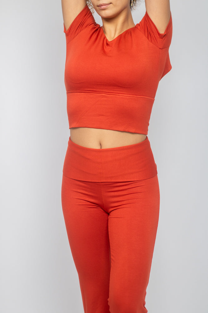 Saffron Backless Top