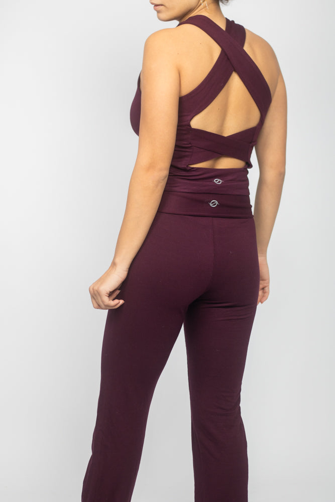 Grape Cross Back Top