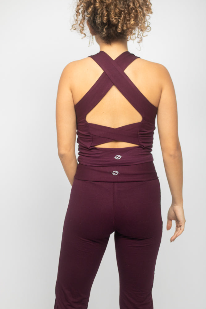 Grape Cross Back Top