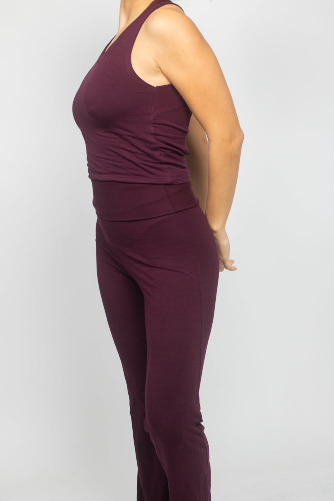 Grape Cross Back Top
