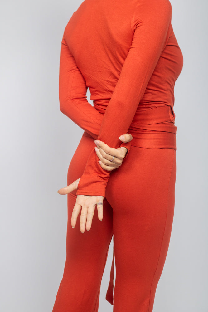 Saffron Wrap Top