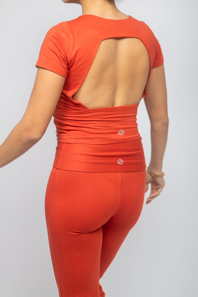Saffron Backless Top