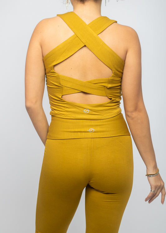 Sunflower Cross Back Top