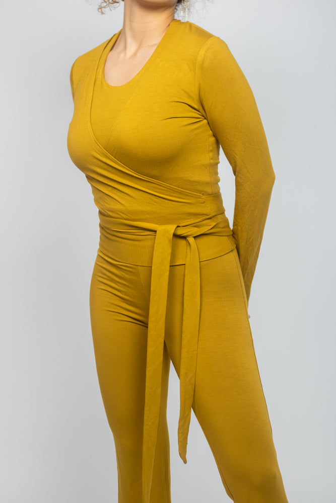 Sunflower Wrap Top