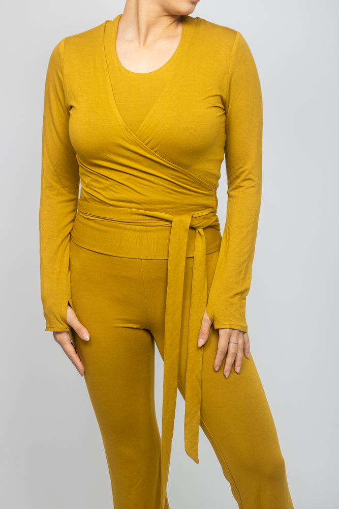 Sunflower Wrap Top