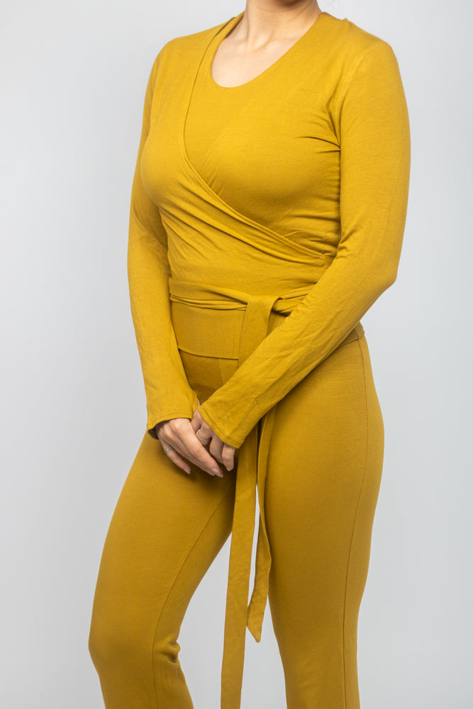 Sunflower Wrap Top
