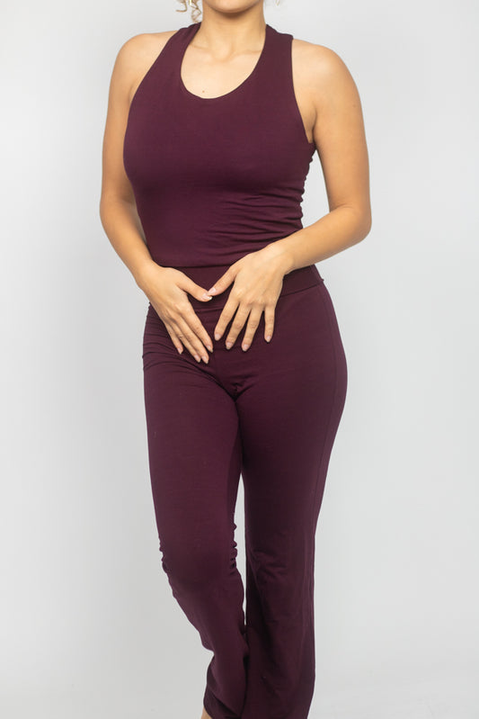 Grape Cross Back Top